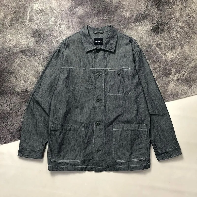 Uniqlo Casual Denim jacket Pria multicolor photo 1