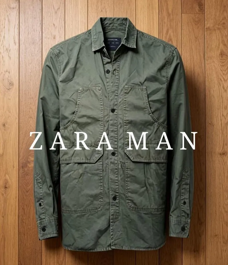 Zara man semi jaket outerwear second original photo 1