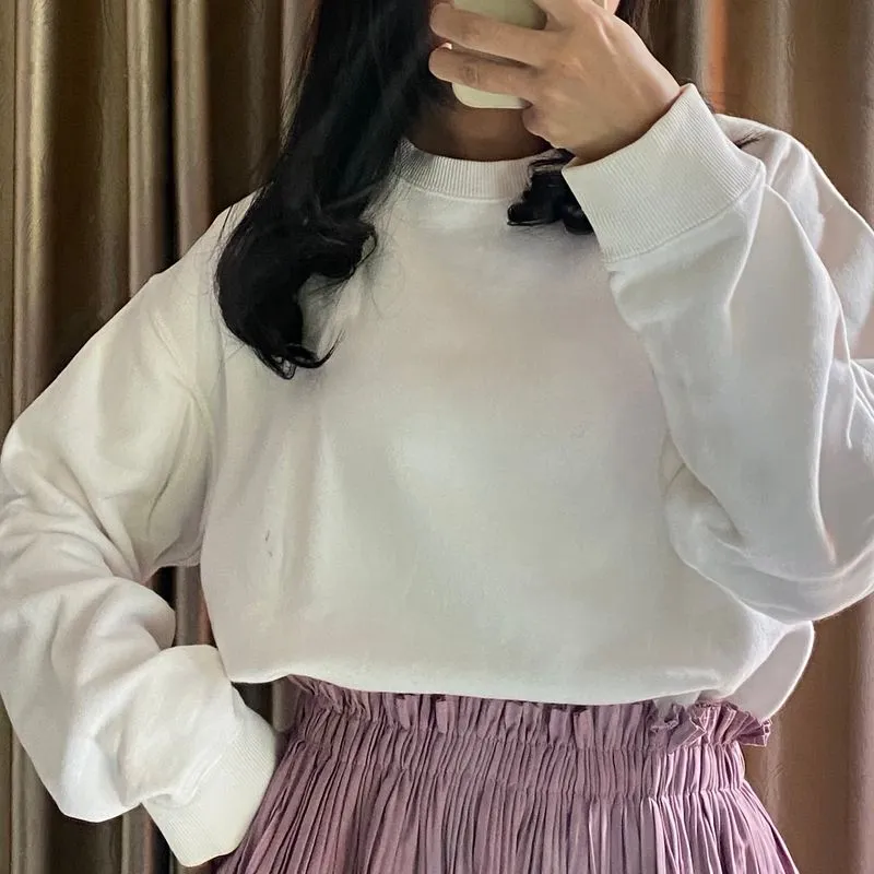 Casual Sweater Wanita white photo 1