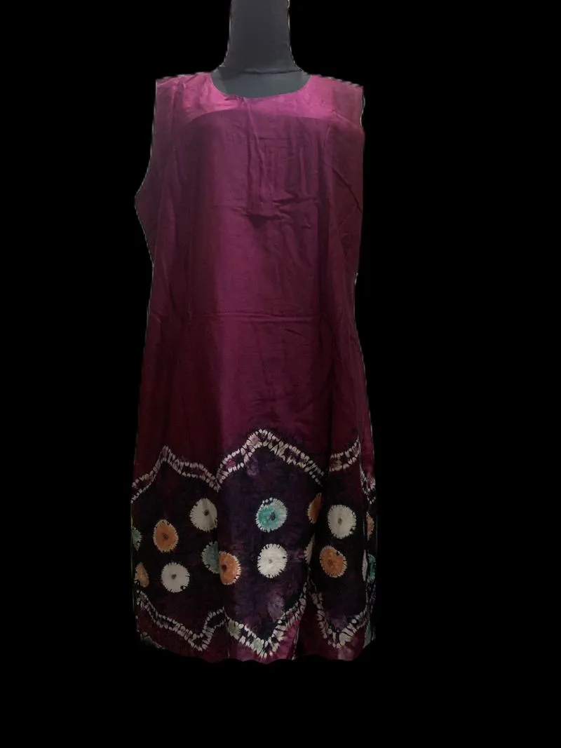 Batik Going out dress Wanita burgundy photo 1