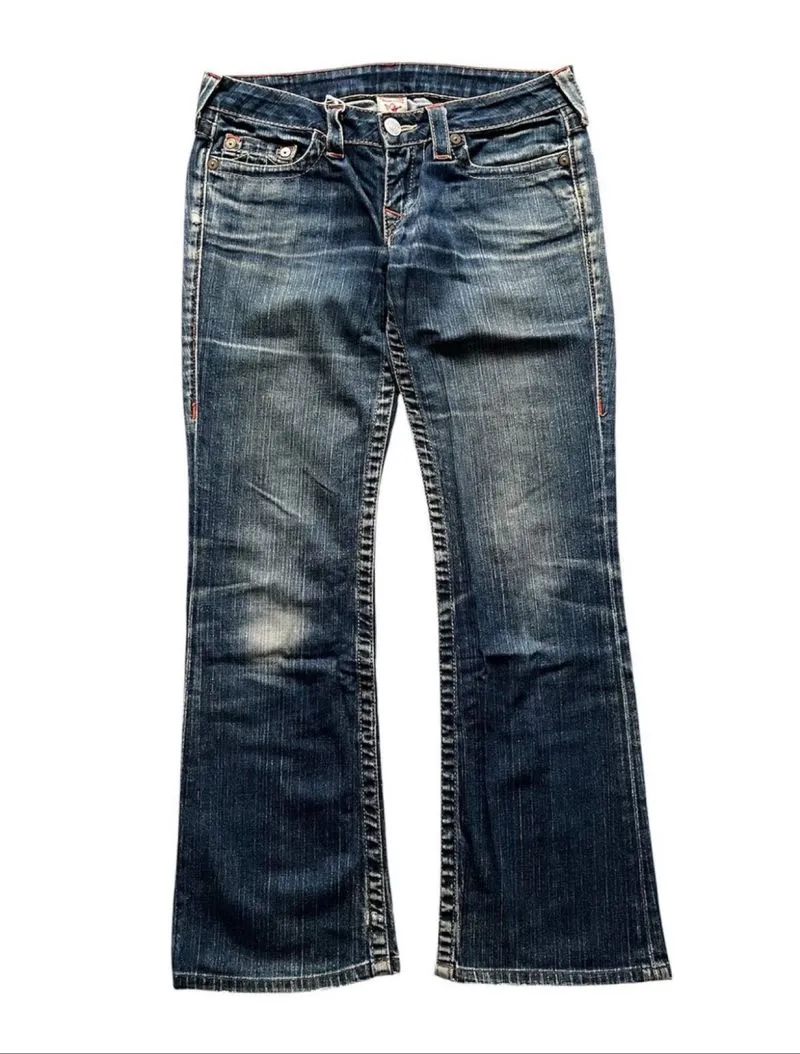 True Religion Bobby Distressed Bootcut Flared Denim photo 1