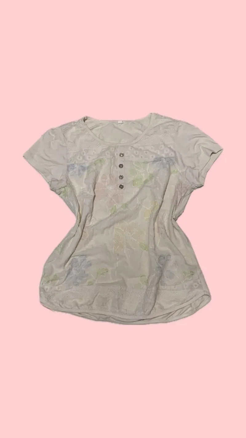 kaos motif bunga photo 1