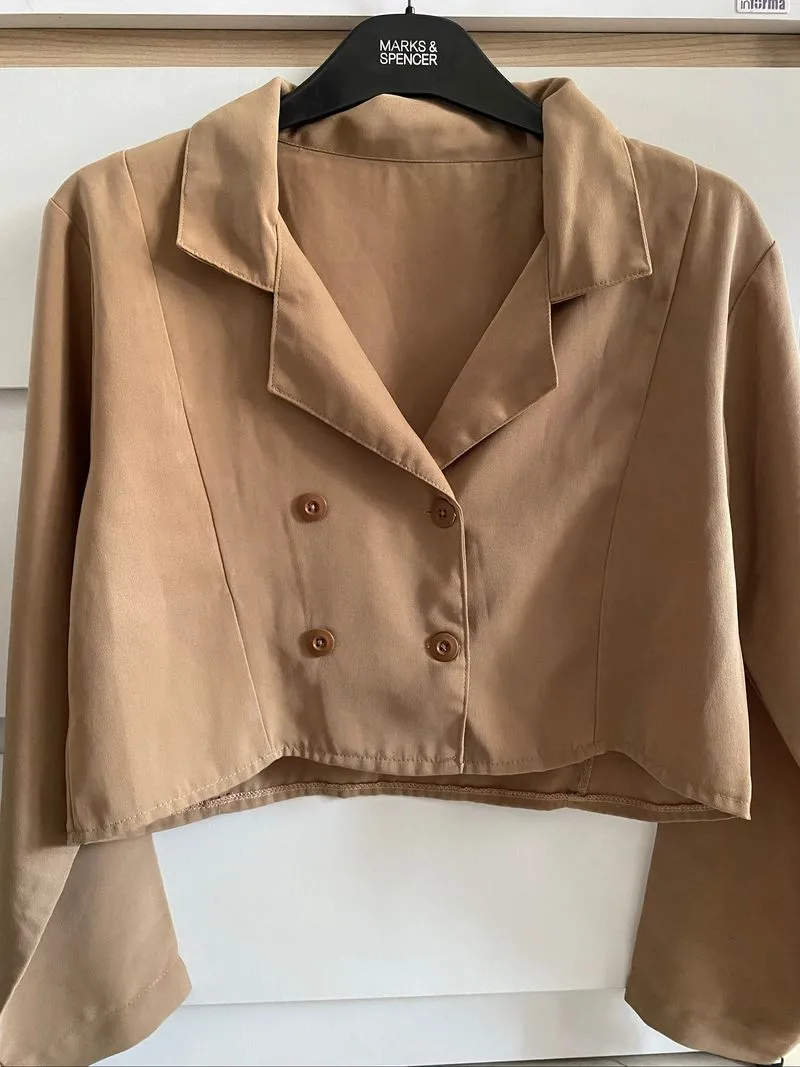 Crop Blazer Choco photo 1