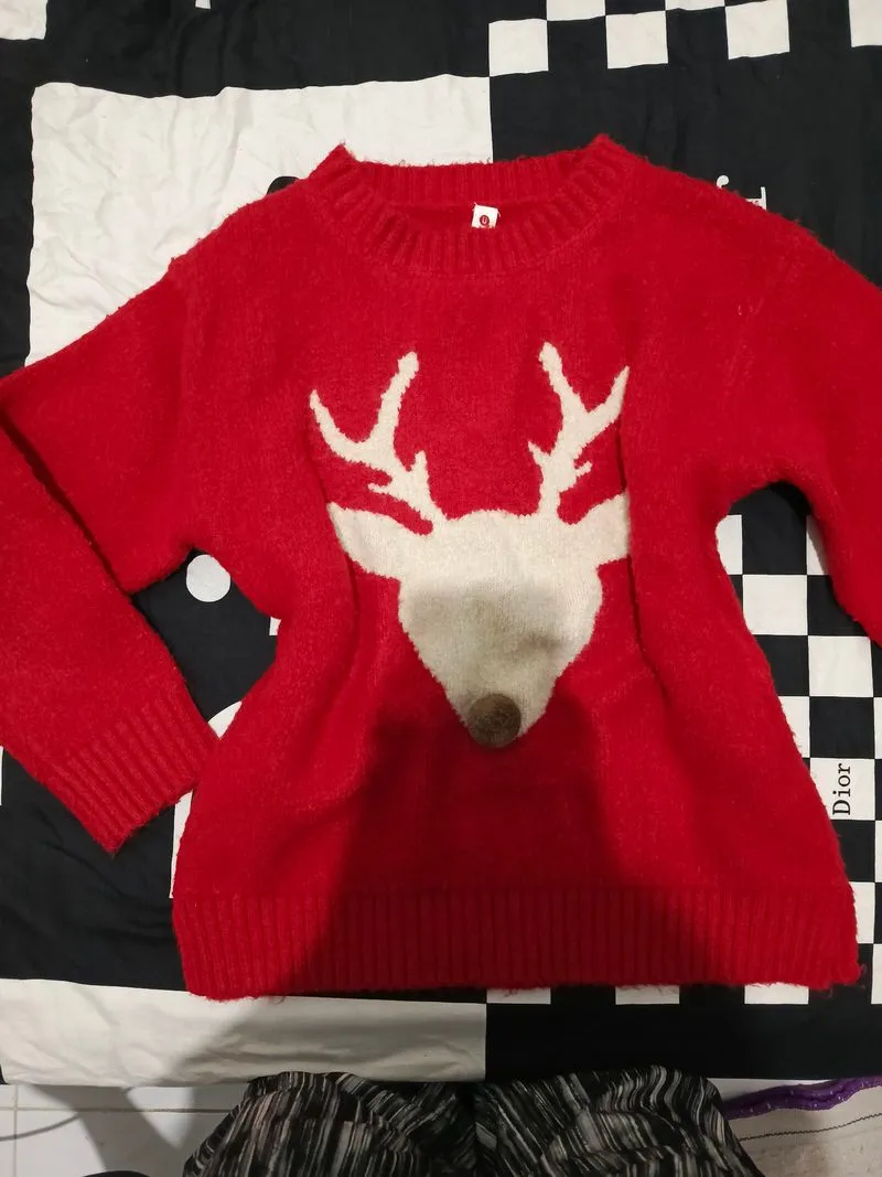 Uniqlo red sweater woll photo 1
