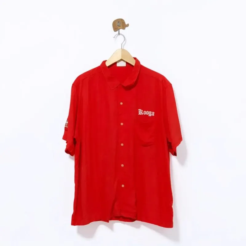Vintage 90s Kooga United Kingdom Viscose Rayon Bowling Shirt photo 1