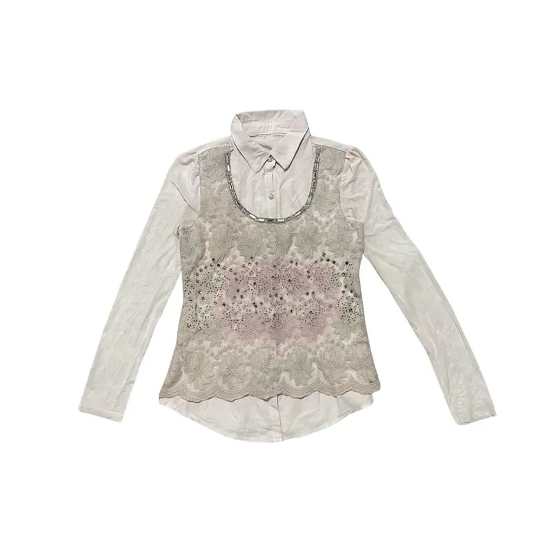 kemeja soft pink payet photo 1