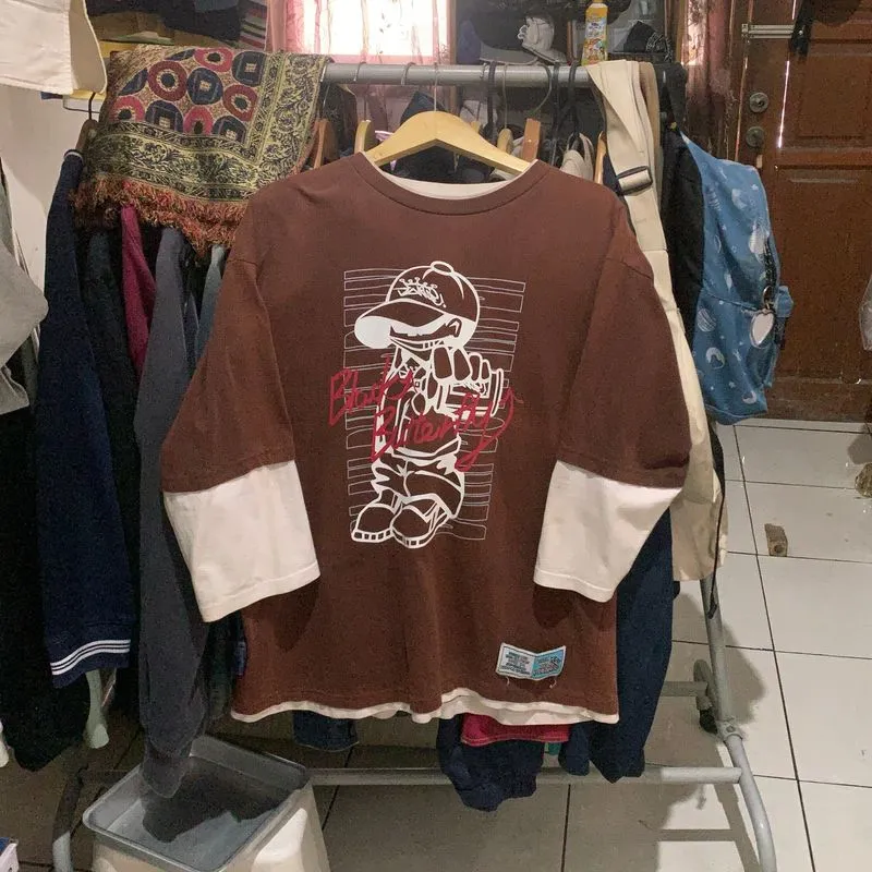 Long Sleeve 3/4 Black ButterFly photo 1