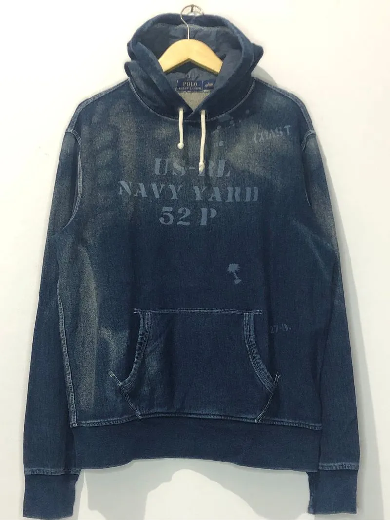 Polo Ralph Lauren Denim Hoodie washed Indigo blue jeans photo 1
