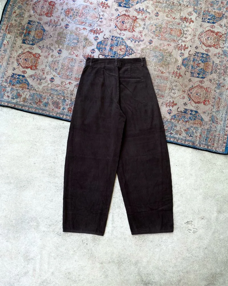 GU Super Wide Baggy Corduroy Pant Dark Brown photo 1