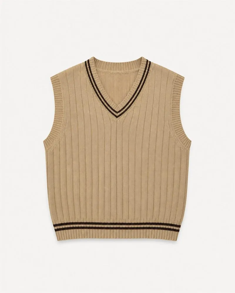 Vest Kanit Salur/Rajut Premium Cream All Size M Fit L photo 1