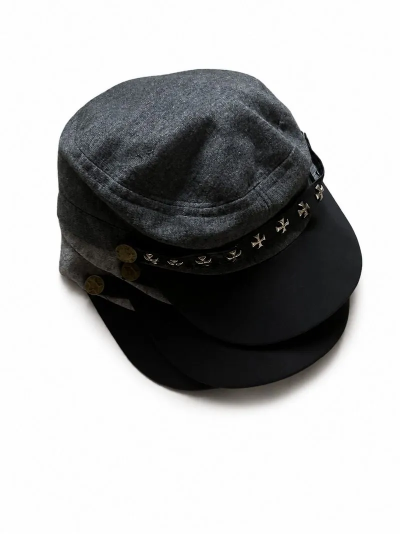 grunge y2k gothic topi hat streetwear unisex punk rock chick photo 1