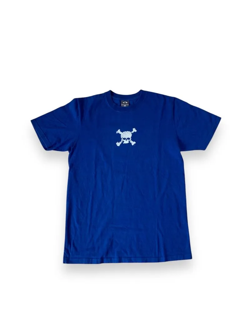Oakley Y2K Emo T-shirt Pria white blue photo 1
