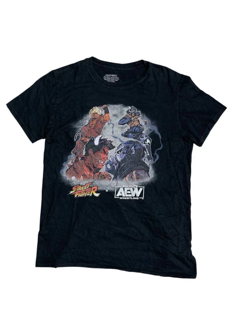 🔥 SALE 🔥Capcom Street Fighter x AEW Tee photo 1
