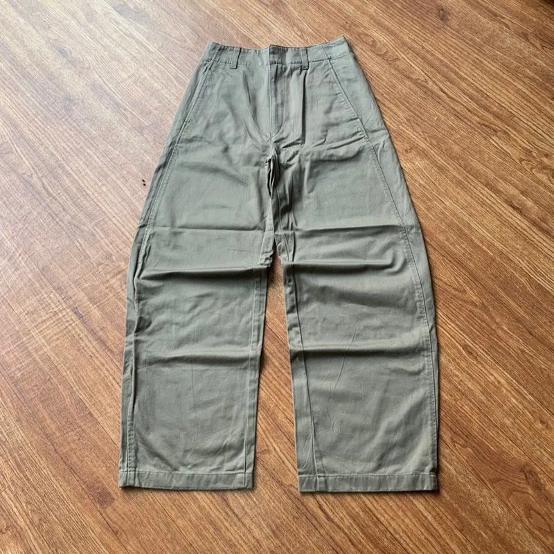 NEW GU JPN UNIQLO BARREL PANTS KHAKI WIDE (90 cm) photo 1