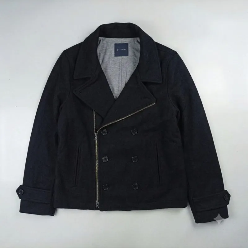 Rageblue Biker Pea Coat black photo 1