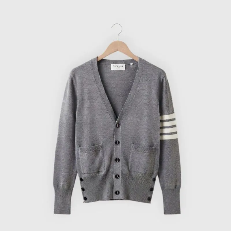 THOM BROWNE CARDIGAN GREY photo 1