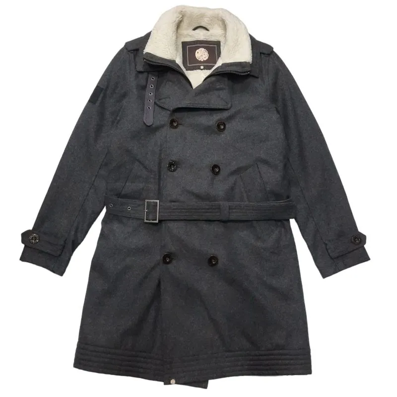 Luxury Minimalist Trench coat Wanita gray photo 1