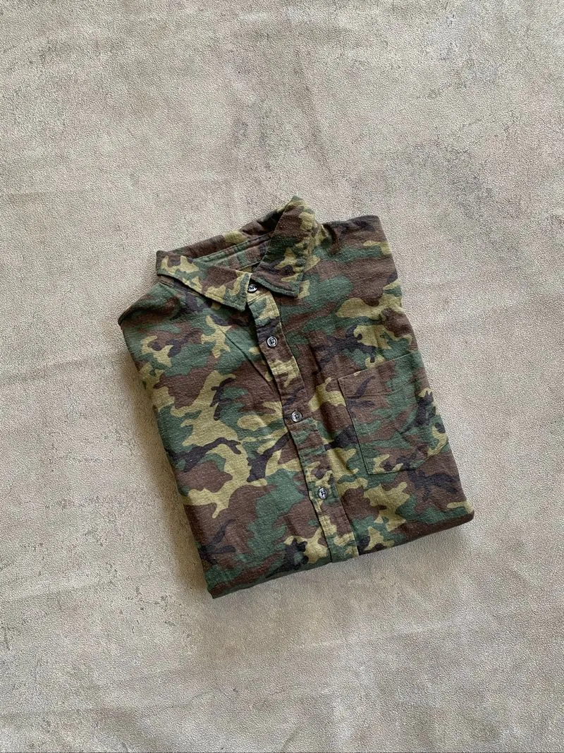 BROWNY Woodland Camouflage Flannel Shirt  photo 1