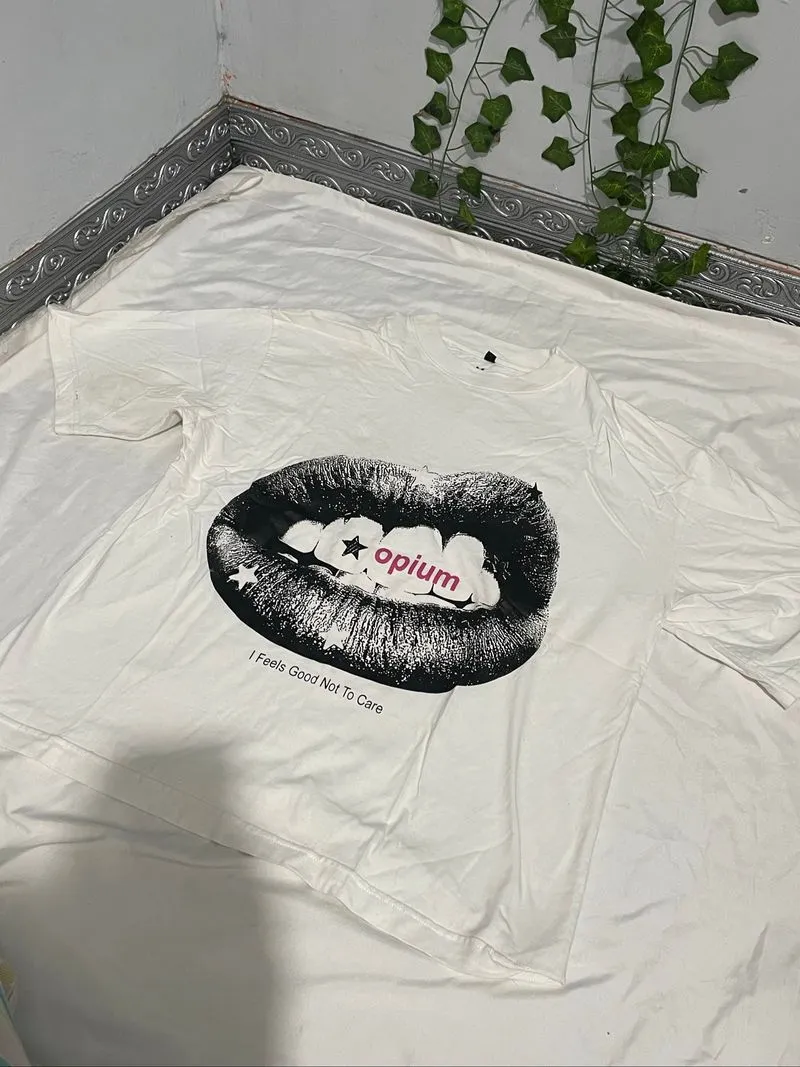 Tshirt lokal brand boxy blue white holephoria photo 1
