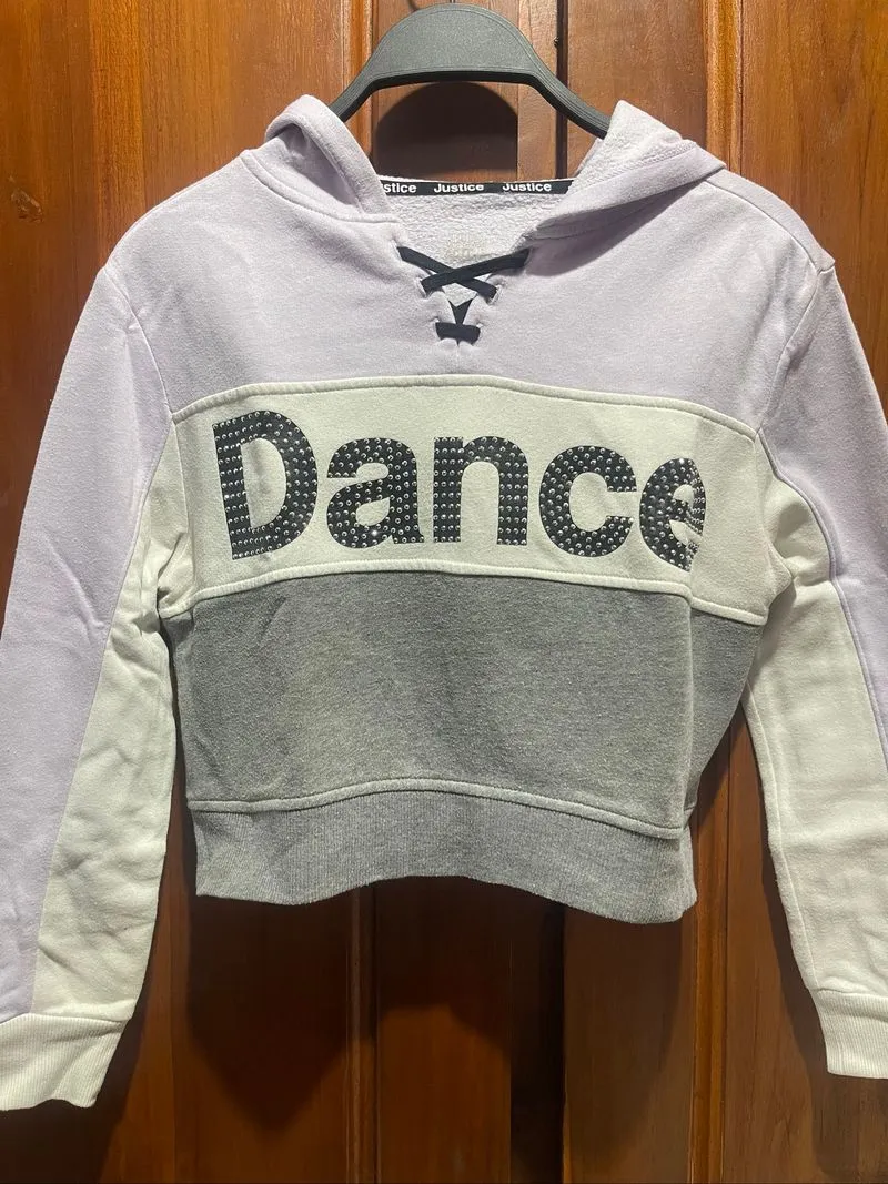 Justice Cropped Hooded Sweatshirt photo 1