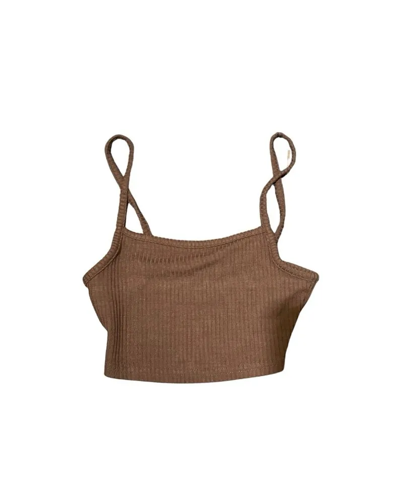 H&M brown tank top divided cami basic y2k 2000s photo 1