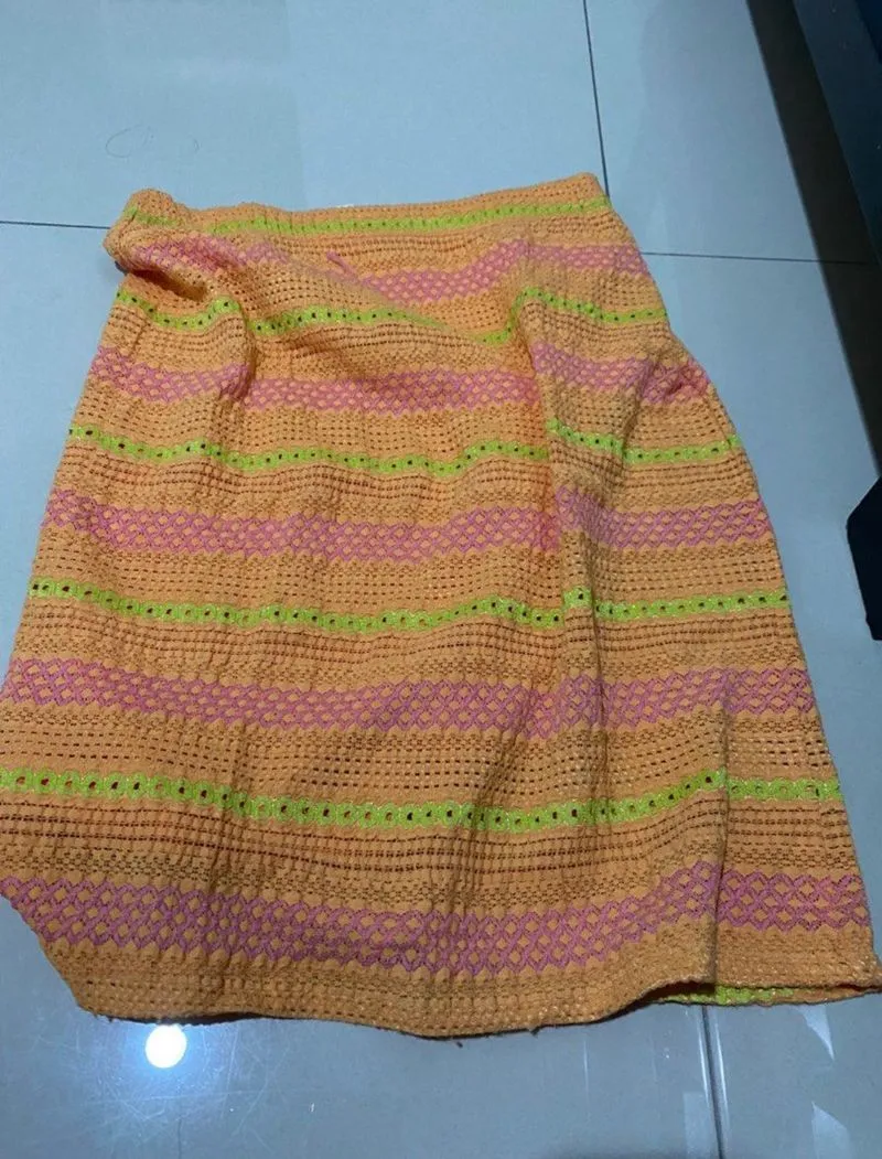 Casual Skirt Wanita orange yellow photo 1