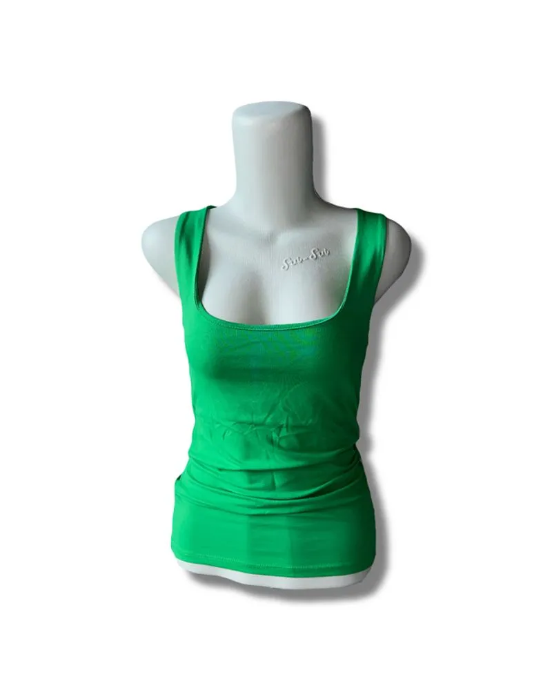 ZARA Y2K Casual Vest Wanita green photo 1