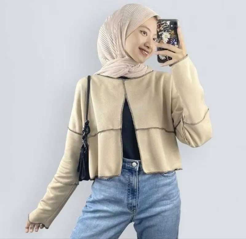 pl outer crop bahan rib, harga 10k ya photo 1
