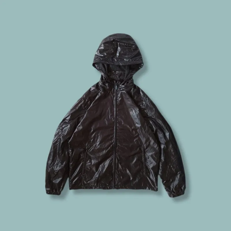 Jaket Parasut Windbreaker Uniqlo Hitam Second photo 1