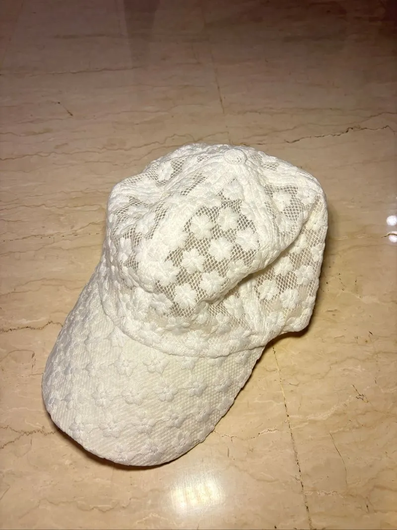 white lace hat photo 1