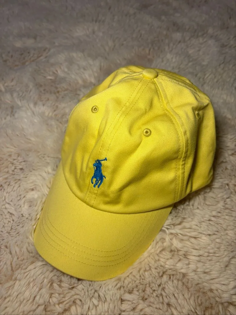 yellow polo cap photo 1