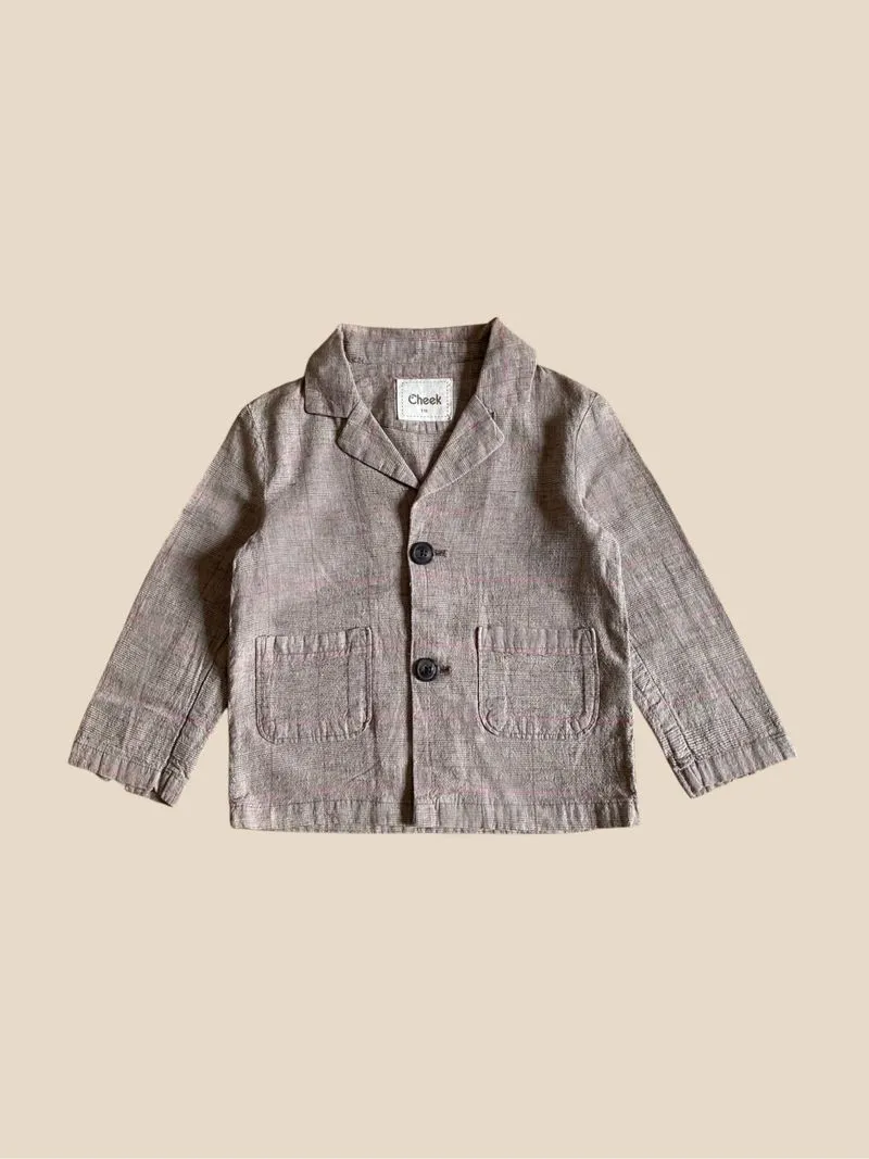 Cheek plaid tartan blazer outer kids anak photo 1