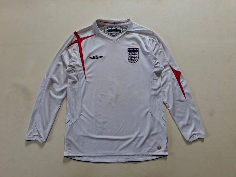 JERSEY LONGSLEEVE ENGLAND HOME 2005-2007 ORIGINAL 100% photo 1
