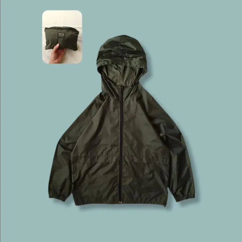 Jaket Parasut Windbreaker Uniqlo Pocketable Hijau Second  photo 1