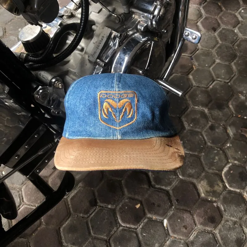 Vintage Dodge Denim Distressed Twotone Hat photo 1