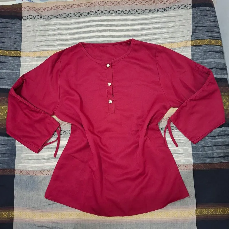 Blouse top red photo 1