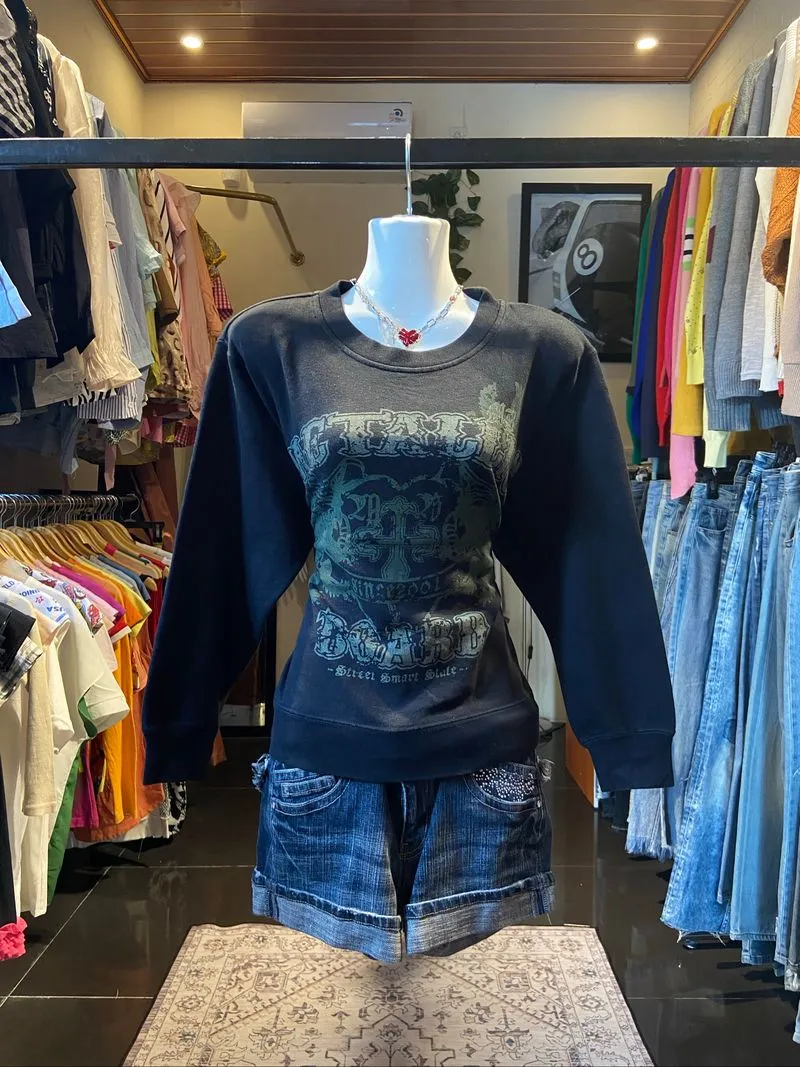 Methalic Board Poem gothic sweatershirt photo 1