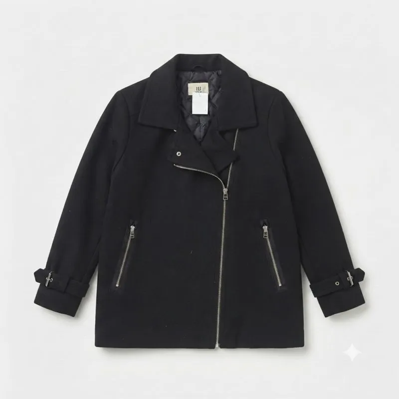 IU Korean Wool Bikers Jacket photo 1