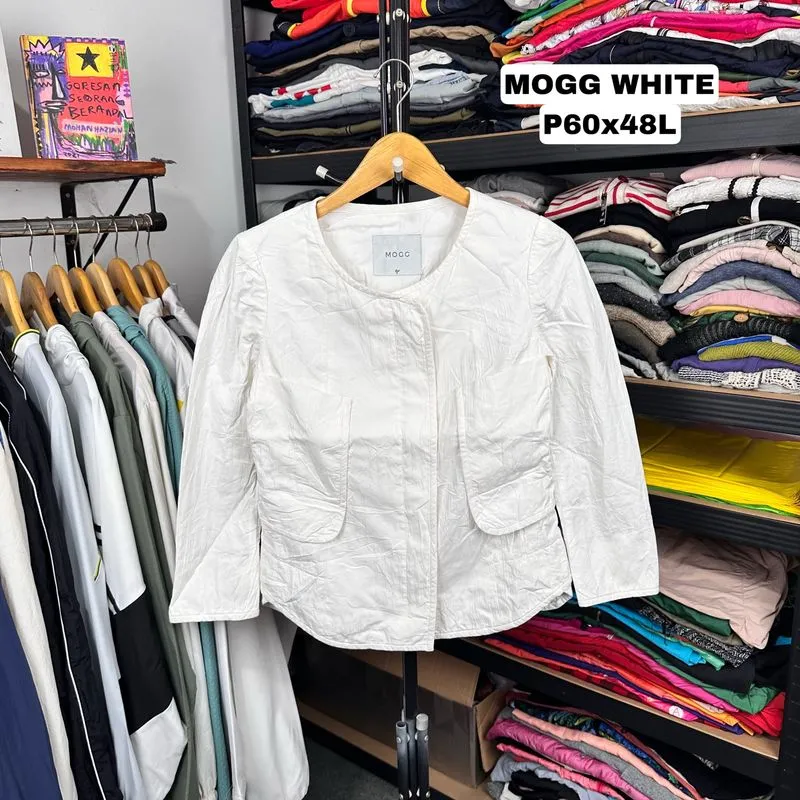 Mogg White Casual Jacket photo 1