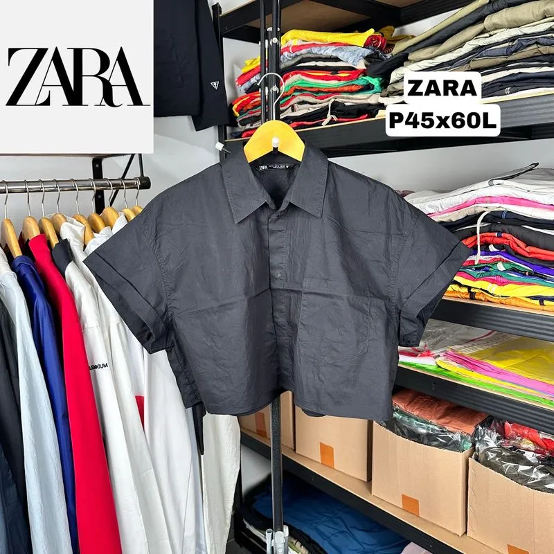 Zara Boxy Cropped Outer Shirt photo 1