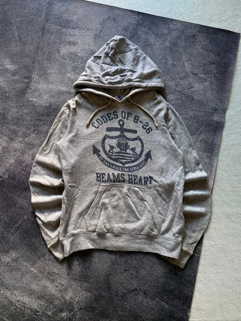Hoodie Vintage Beams Heart Greyy photo 1