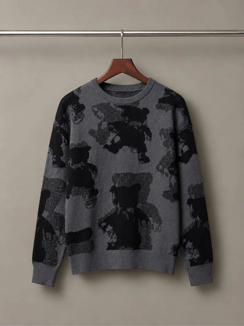 Sweater Rajut Shein Knit Motif Bear Unisex photo 1