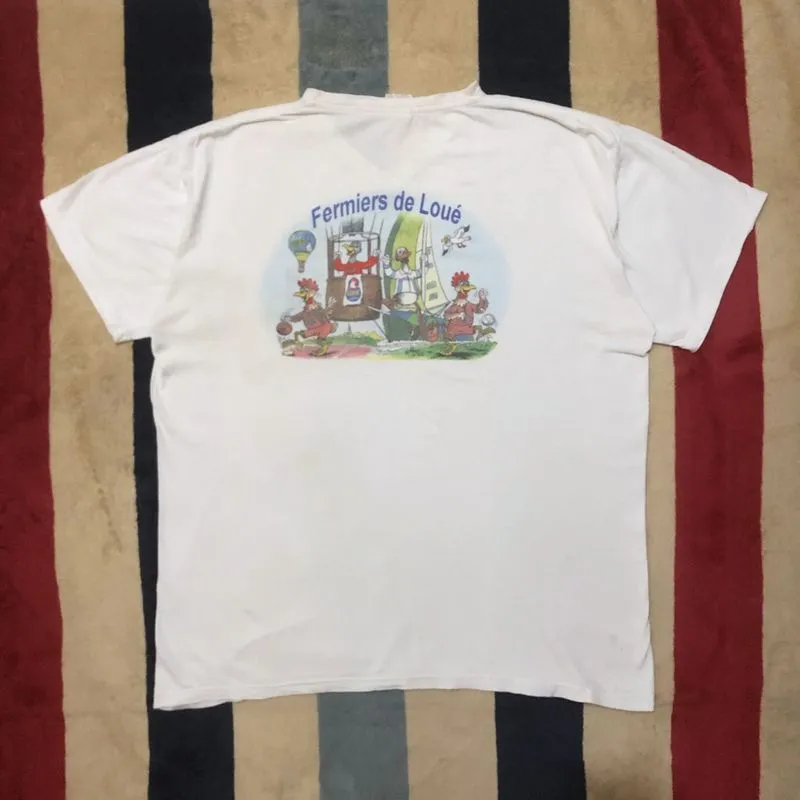 Vintage Fermiers de Loué V-Neck T-Shirt photo 1