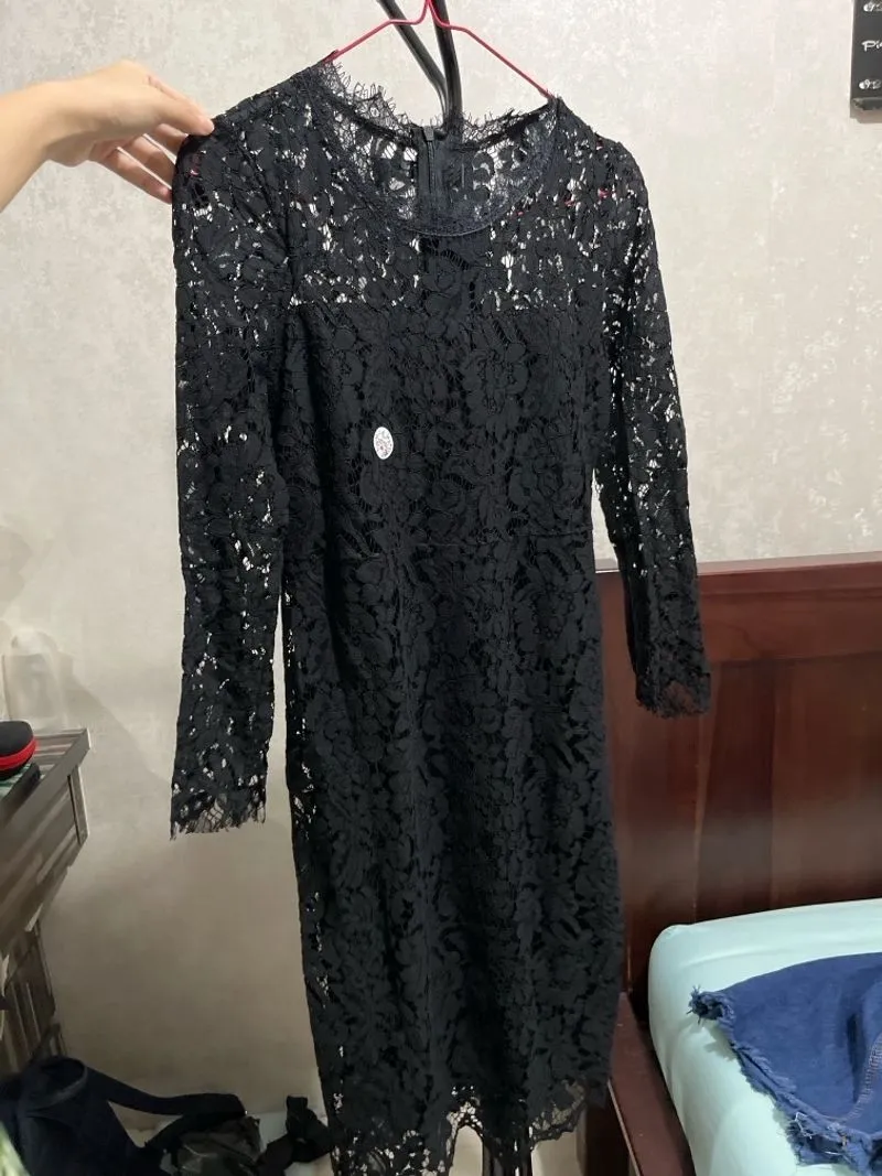 Luxury Minimalist Evening dress Wanita black photo 1
