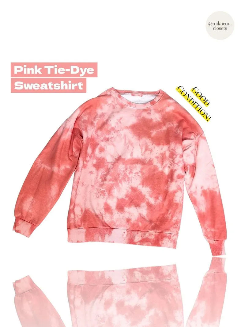 Pink Tie-Dye Sweatshirt photo 1