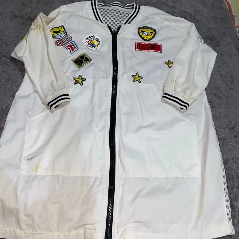 MESH JACKET JARING PUTIH WITH VARIOUS PATCHES photo 1