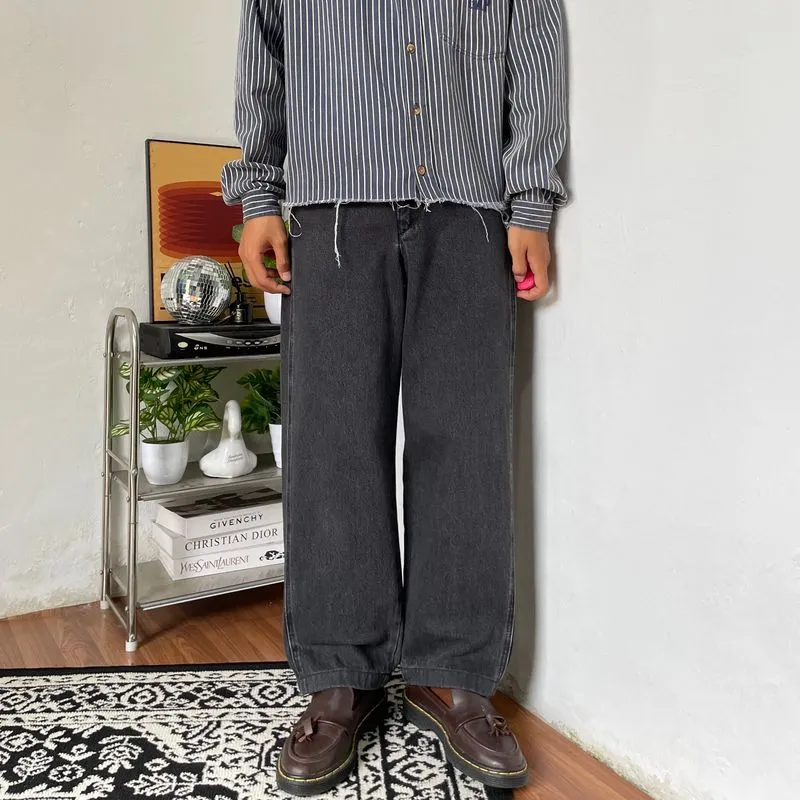 Uniqlo baggy jeans U icon black washed photo 1