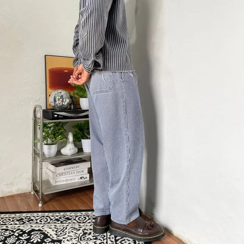 Global Uniqlo striped loose pants made in Korea photo 1