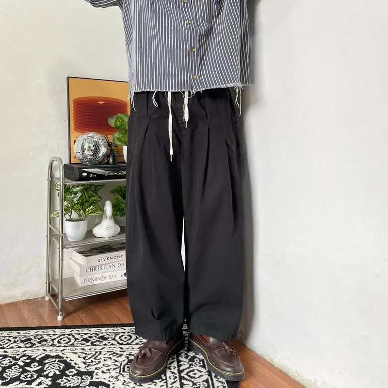 Japanese Y2K barrel black Baggy jeans photo 1
