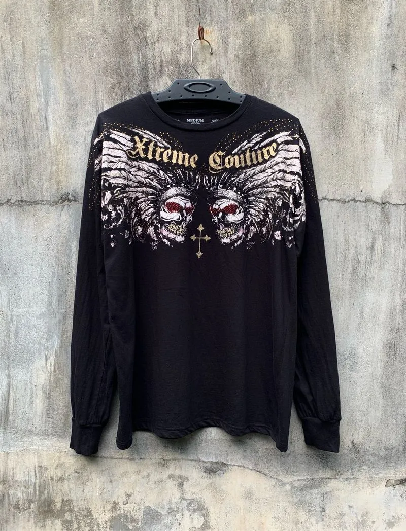 y2k Xtreme Couture by Affliction Death Skull AOP Long Sleeve photo 1